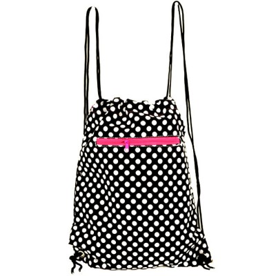 180858-2 BLACK W/ WHITE POLKA DOT BAG